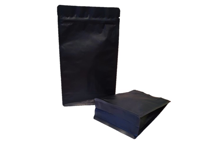 platte bodemzakken / Box Pouch met zipper (130+65x225mm) 250g
