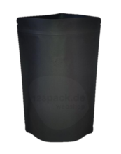 Stazakken / Doypack Green Line kraftpapier zwart met ventiel 200x280mm 500g